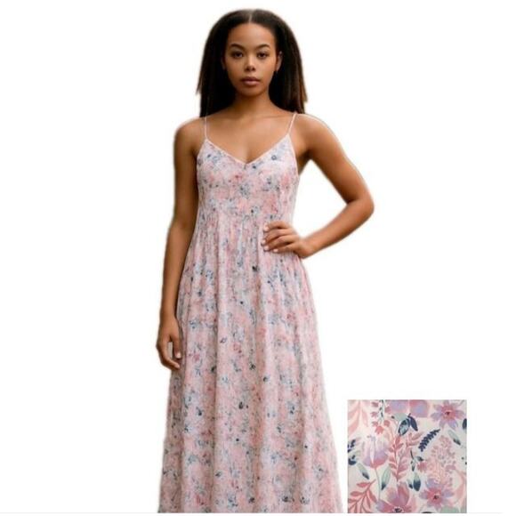 Rachel Zoe Maxi Dress Size 8 Pink Multi Floral V-Neck Adjustable Straps NEW NWOT - Picture 1 of 16